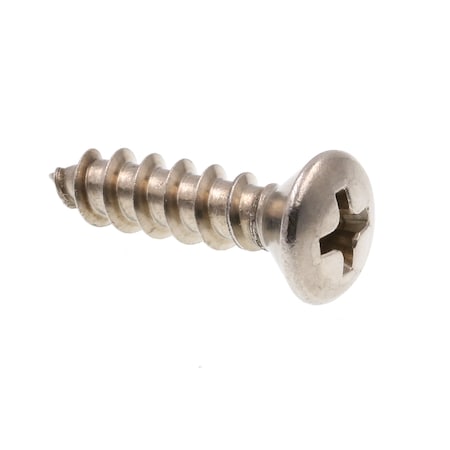 Prime-Line Sheet Metal Screw, #10 x 3/4 in, Plain Stainless Steel Oval Head Phillips Drive, 100 PK 9023179